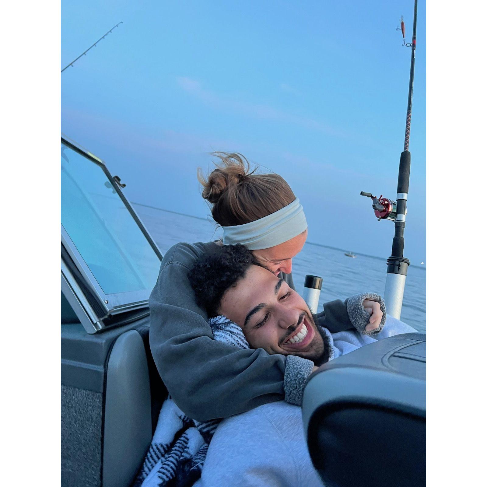 A nice lil sunset boat ride on Houghton Lake