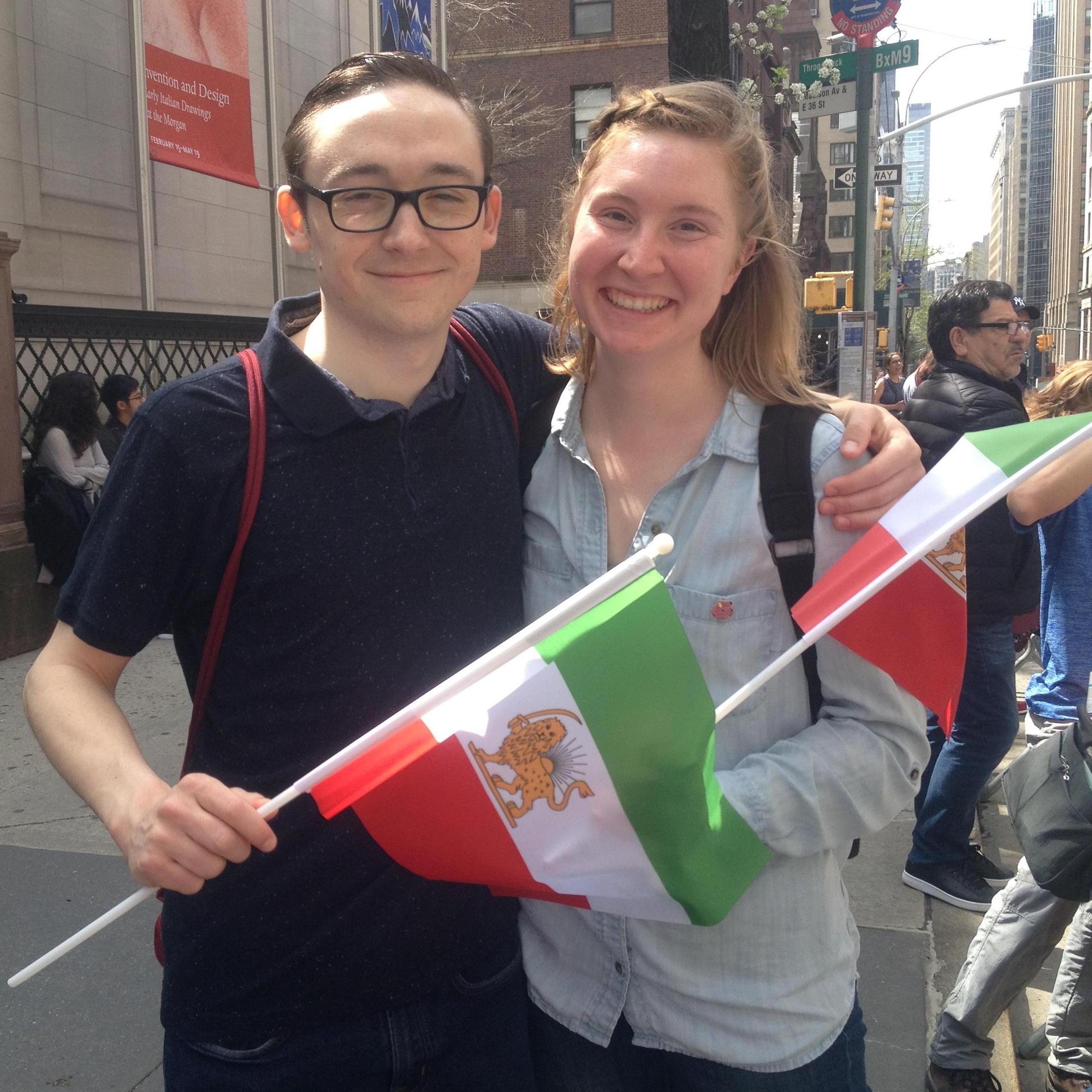 Our first picture together, on our first adventure out of Philly together, to NYC