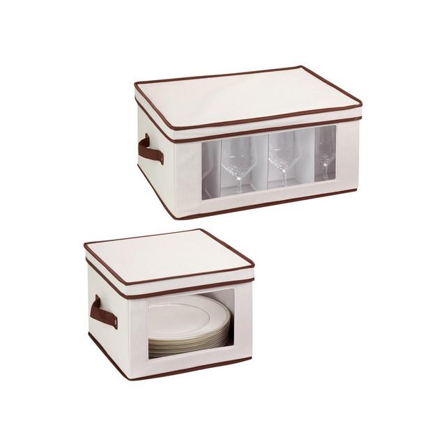 Honey Can Do 2-Pack Dishware or Closet Window Storage Boxes
