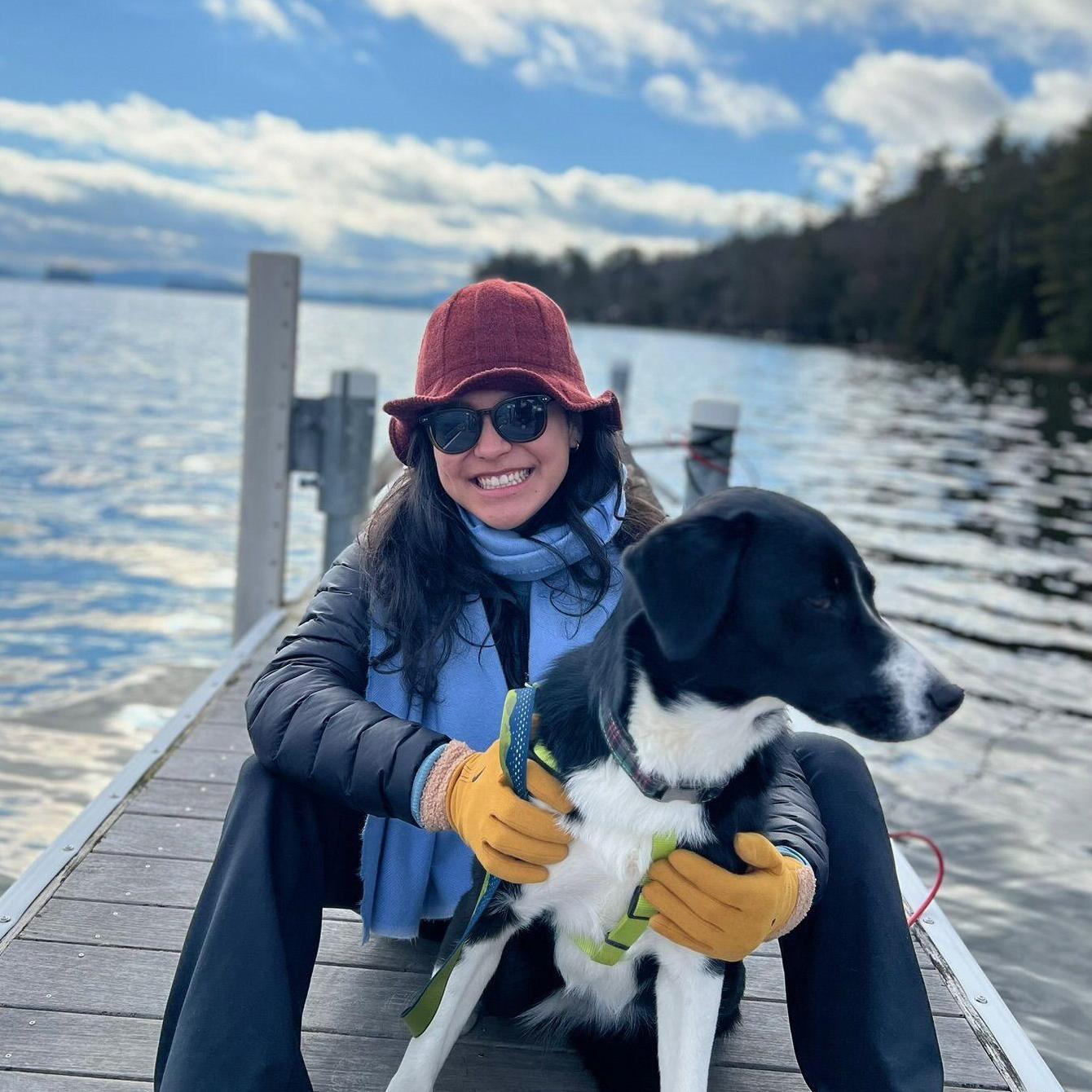 Arriana & Penny on Lake George in NY