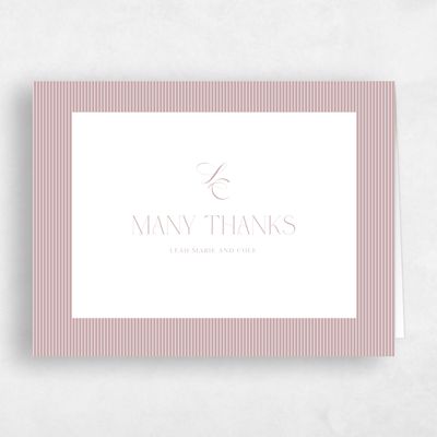 Grayed Mauve, Pink Wedding Thank You - Tristabelle Landscape