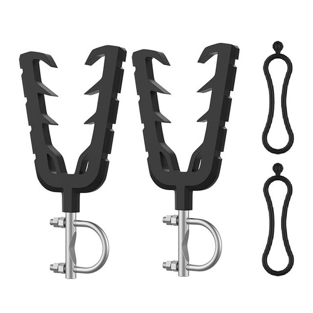 KEMIMOTO ATV Tool Holder Rack, Hunting Tool Holder Rack Mount with Rubber Straps Compatible with ATV Mobility Scooter Hunting Bike