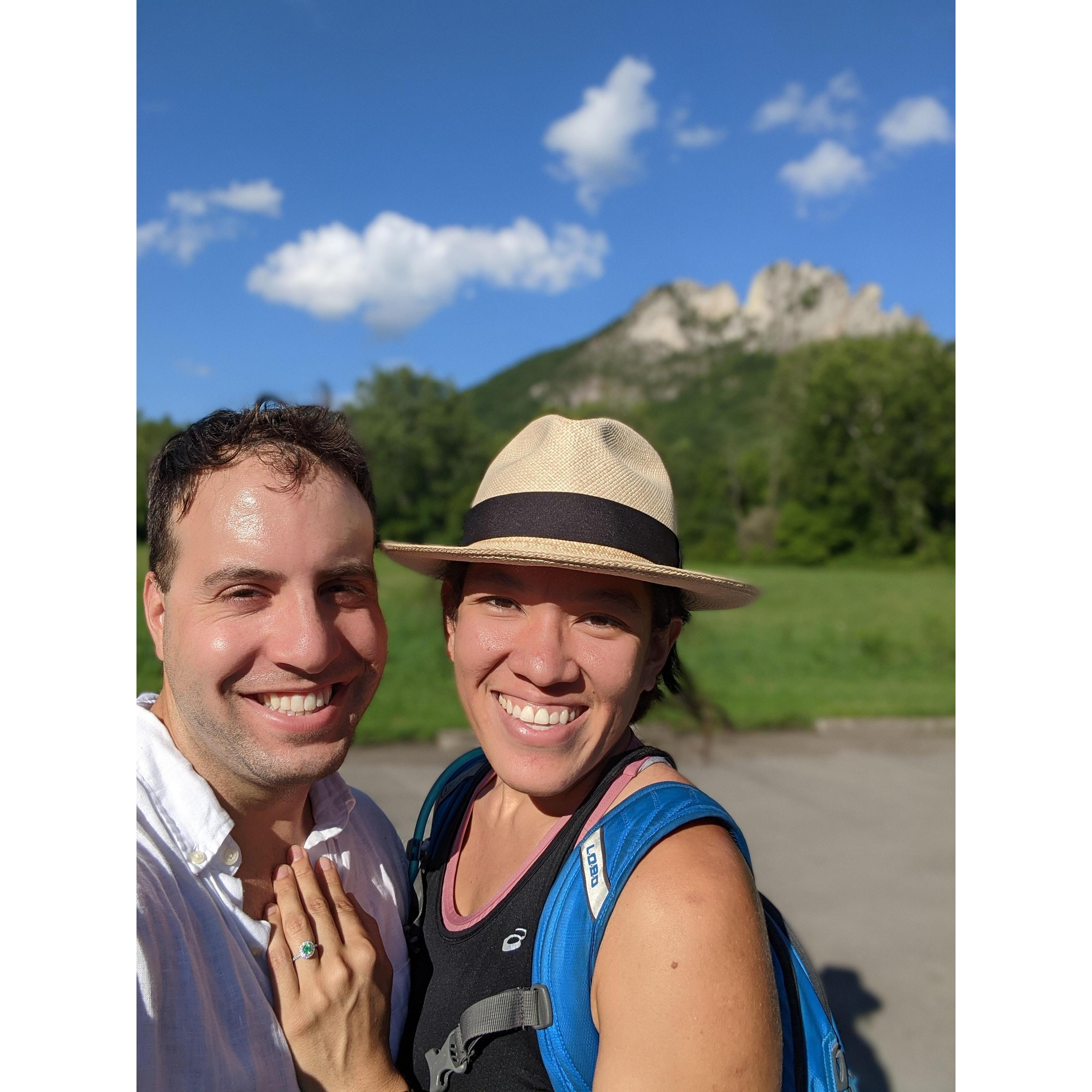 Allen proposed at Seneca Rocks. A place very dear to The Manzanos.