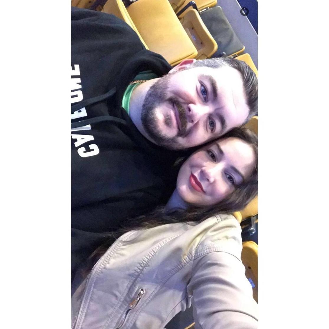 Matt and Kate at TD Garden to see Jay-Z perform live on stage