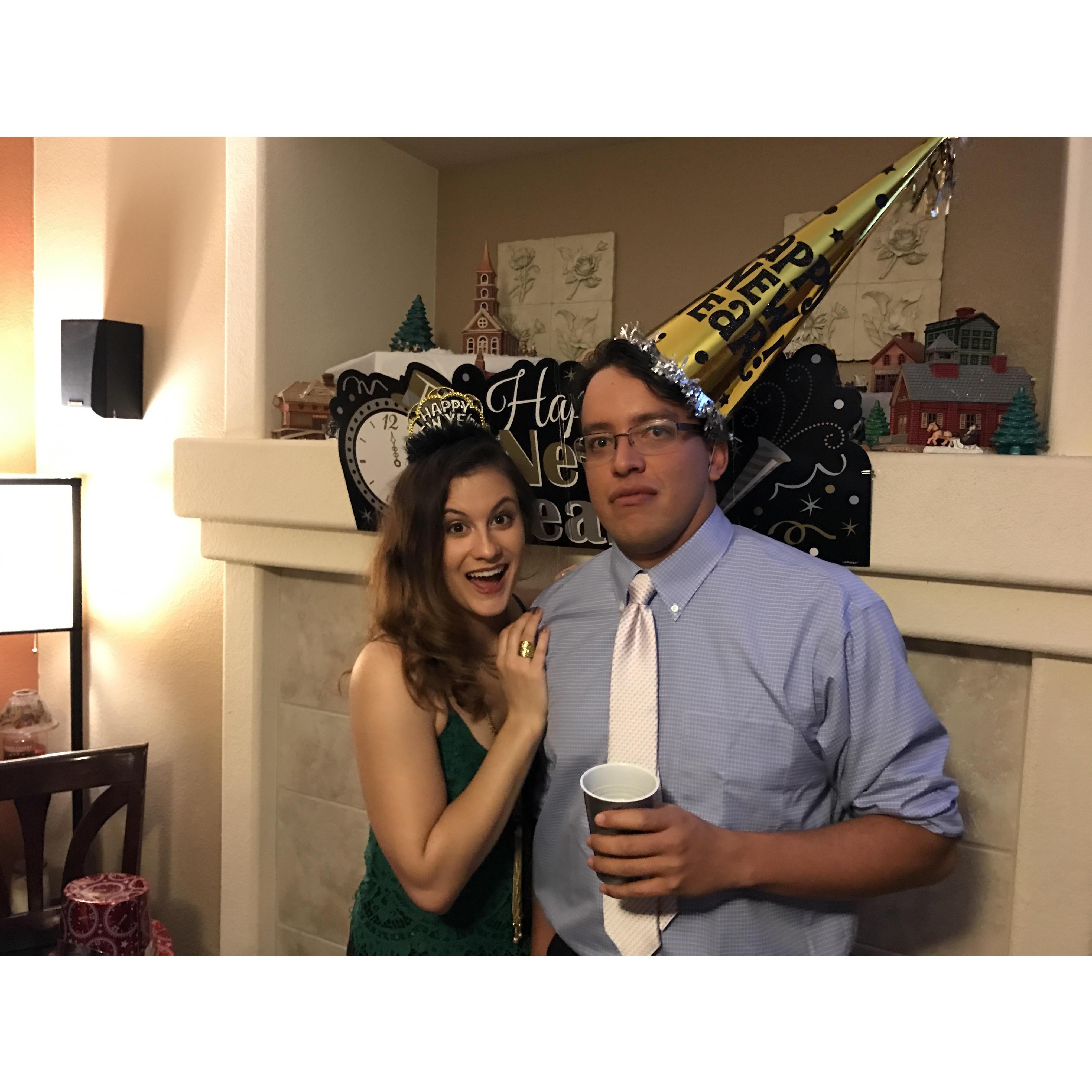 Did you know that we didn't get to celebrate a New Years together until several years into our relationship?
[Ringing in 2017, just weeks before getting engaged].