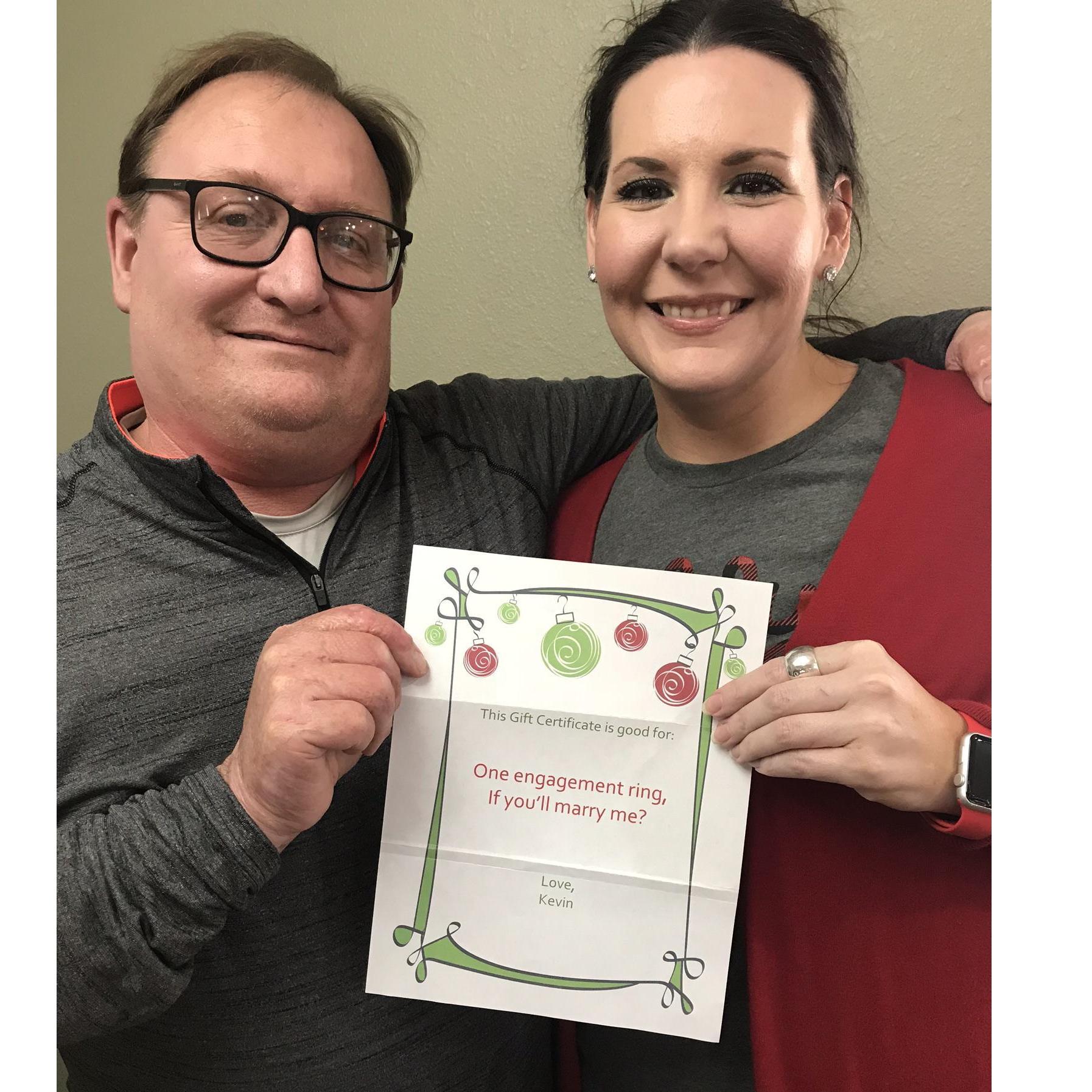 We got engaged on Christmas Day, 2018