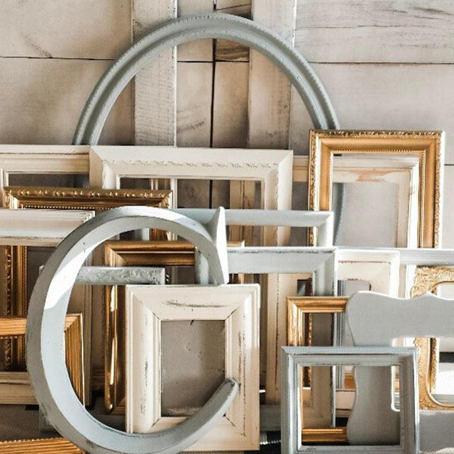Attractive Vintage Cream, Gray, and Gold Picture Frame for a Gallery Wall, Timeless and Classy Photo Frame Set for Stairs, 4x6-11x14, MILAN