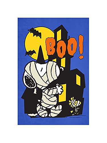 Flagology.com, PEANUTS Snoopy Haunted House Garden Flag 12.5" x 18", Officially Licensed, Halloween