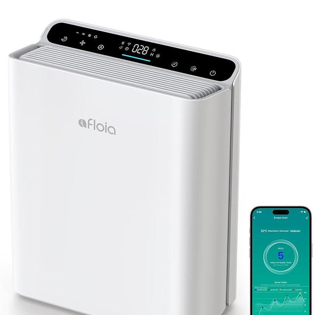 Air Purifier for Home Bedroom Large Room Up to 2000Ft²,Smart APP&Voice Control with Air Quality Sensor, Washable Pre Filter Cleaner for Pet Pollen Allergy Odor Dust Mold Smoke, Compatible with Alexa