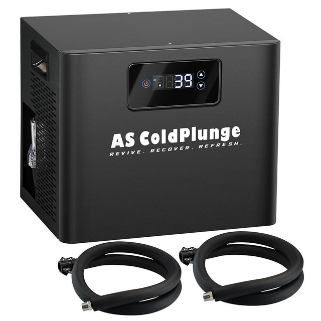 AS ColdPlunge Ice Bath Water Chiller for Cold Plunge Tubs, 1/3 HP Cold Plunge Chiller with Built-in Filter & Pump, Insulated Hoses, Ideal for Ice Bath Pod Cold Therapy Recovery Home Use 110V