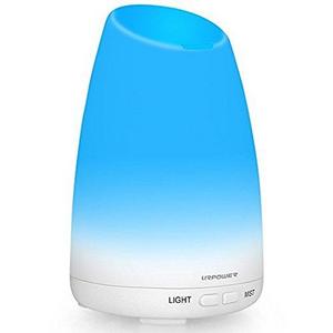 URPOWER 150ml Essential Oil Diffuser Aromatherapy Diffuser Portable Ultrasonic Aroma Humidifier with 7 Color Changing LED Lamps, Mist Mode Adjustment and Waterless Auto Shut-off Function