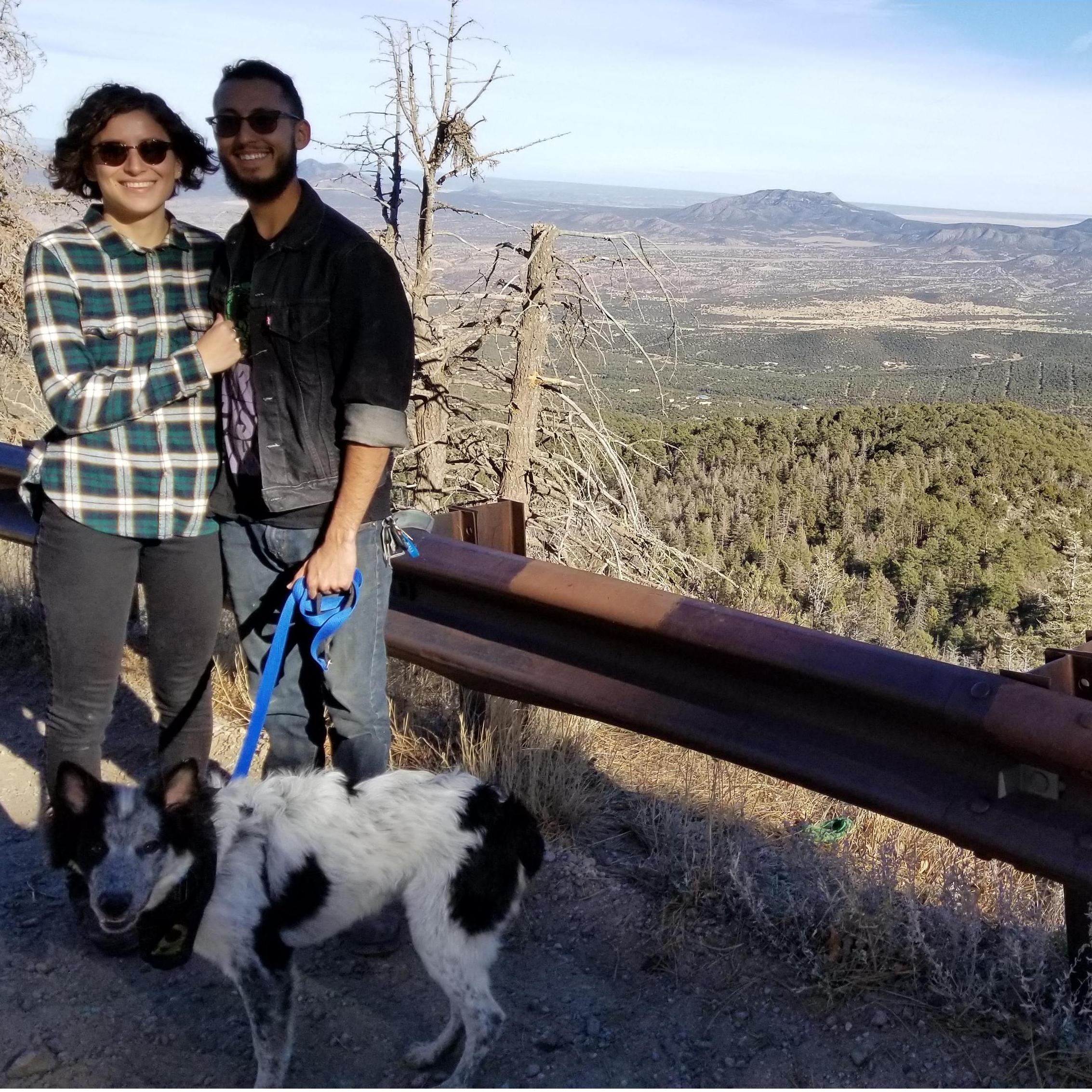 After coming back from Europe, got a very short haircut and did a lot of hiking in New Mexico. Also adopted Banjo!