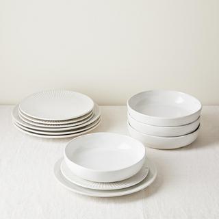 Stoneware 12-Piece Dinnerware Set, Service for 4
