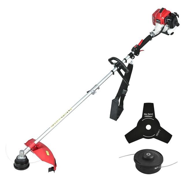 PowerSmart 25.4cc Gas Weed Wacker, 3-in-1 String Trimmer/Edger 16-Inch with 10-Inch Brush Cutter for Grass Cutting