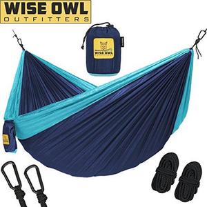 Wise Owl Outfitters Hammock for Camping - Double Hammocks - Top Rated Best Quality Gear For The Outdoors Backpacking Survival or Travel - Portable Lightweight Parachute Nylon Many Colors