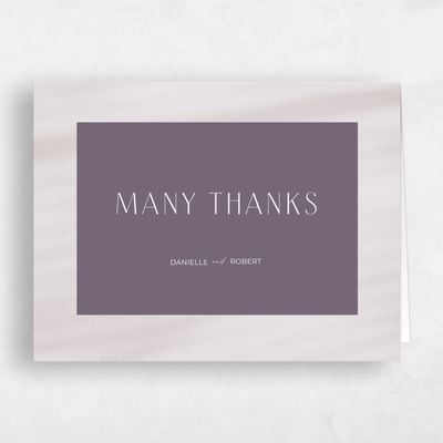 Dusty Purple Wedding Thank You - Pinellas Type