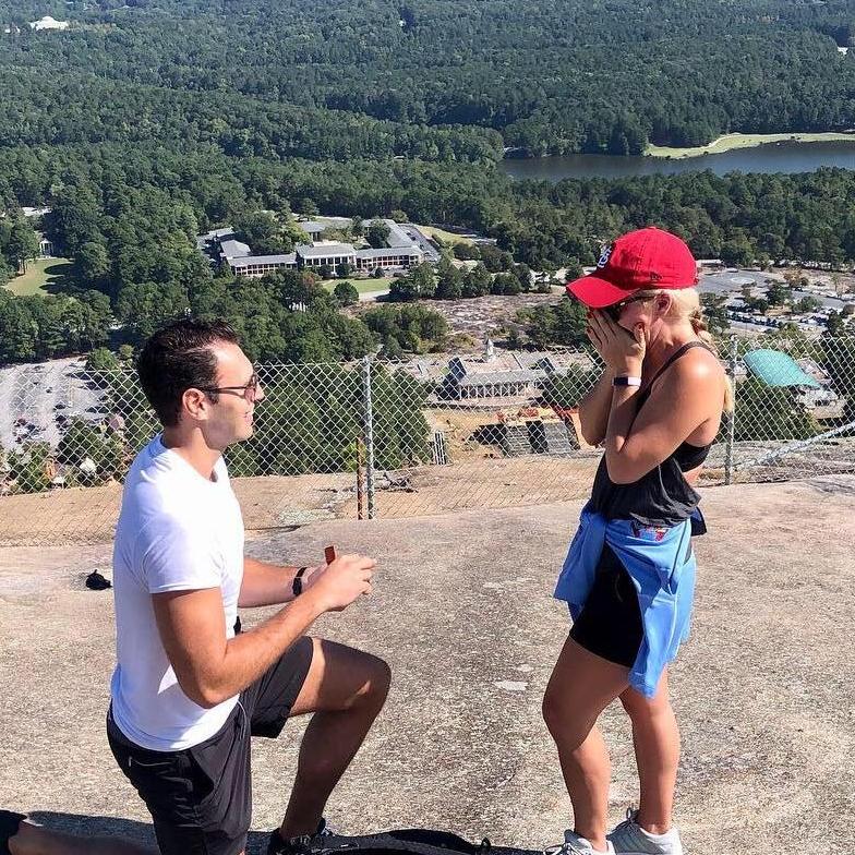 Engaged on Stone Mountain, Sept. 21