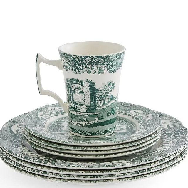 Spode Heritage Green Italian Collection 12-Piece Dinnerware Set