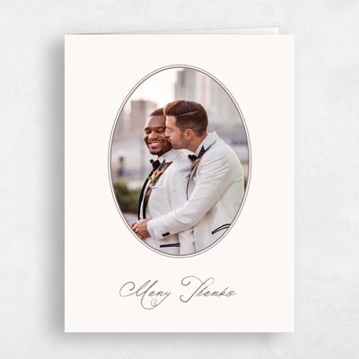 Beige Whimsical Wedding Thank You - Imarige Photo