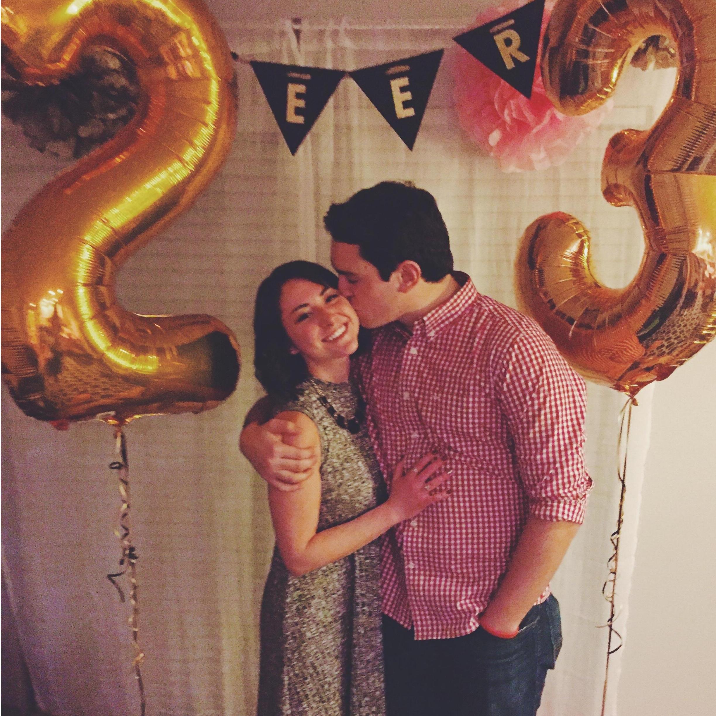 Nov 2015: One of many birthday celebrations in Lauren's first official grown-up apartment.