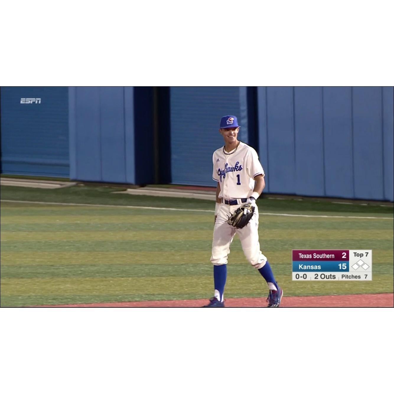 5/6/2017: A screenshot from my phone after I watched B hit his first college home run!