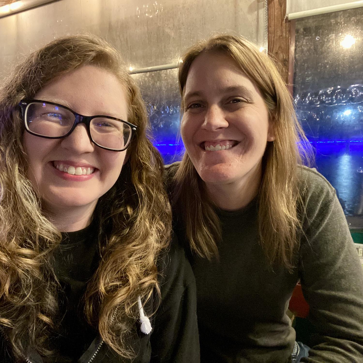Date night at Whitey's Fish Camp before Jessica went home for the holidays.