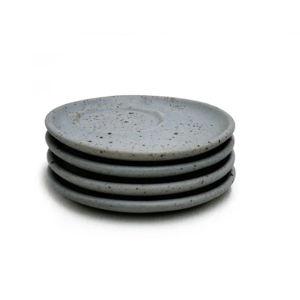 Ceramic Mug Plates - Spotted Light Blue
