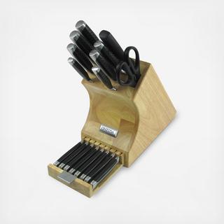 Pro Series Side Tang 18-Piece Knife Block Set