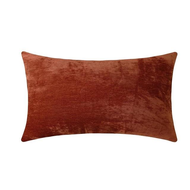 Jeneoo Terracotta Decorative Throw Pillow Covers Soft Chenille Comfy Lumbar Rust Couch Cushion Case Decor (Set of 1, 14 x 36 Inches)