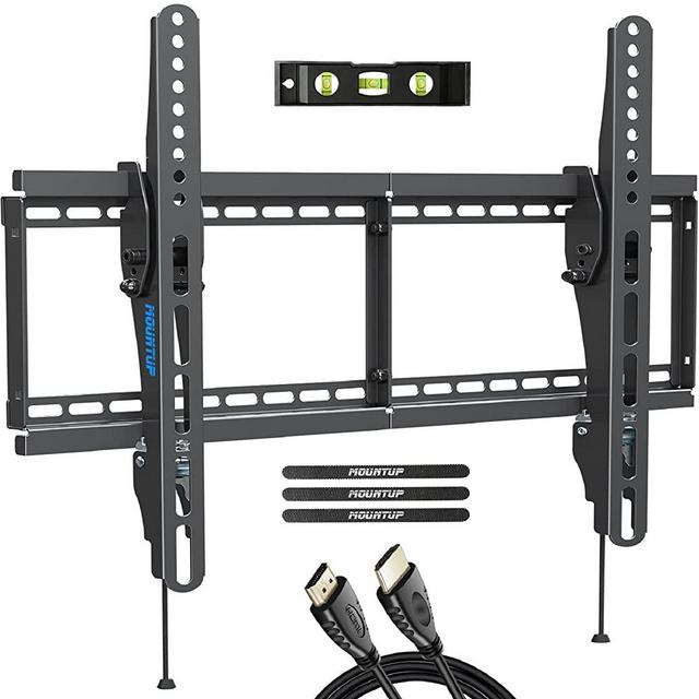 MOUNTUP TV Wall Mount, Tilting TV Mount Bracket for Most 37-70 Inch Flat Screen/Curved TVs, Low Profile Wall Mount with Max VESA 600x400mm, Holds up to 110 lbs, Fits 16", 18", 24" Studs MU0008