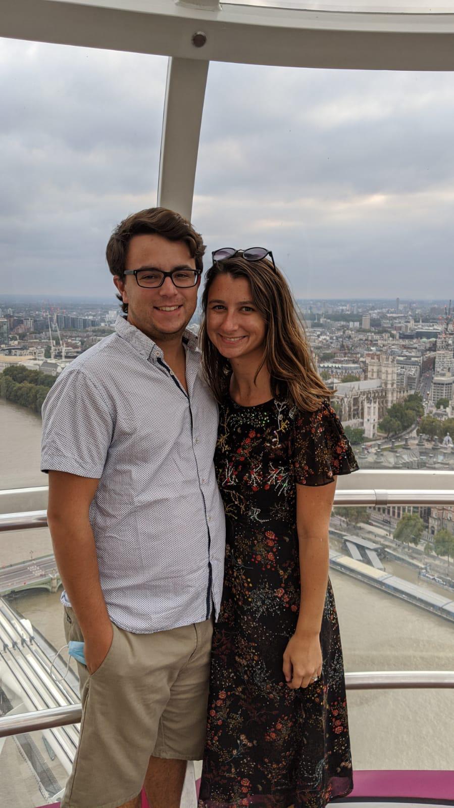 On the London Eye in September 2020