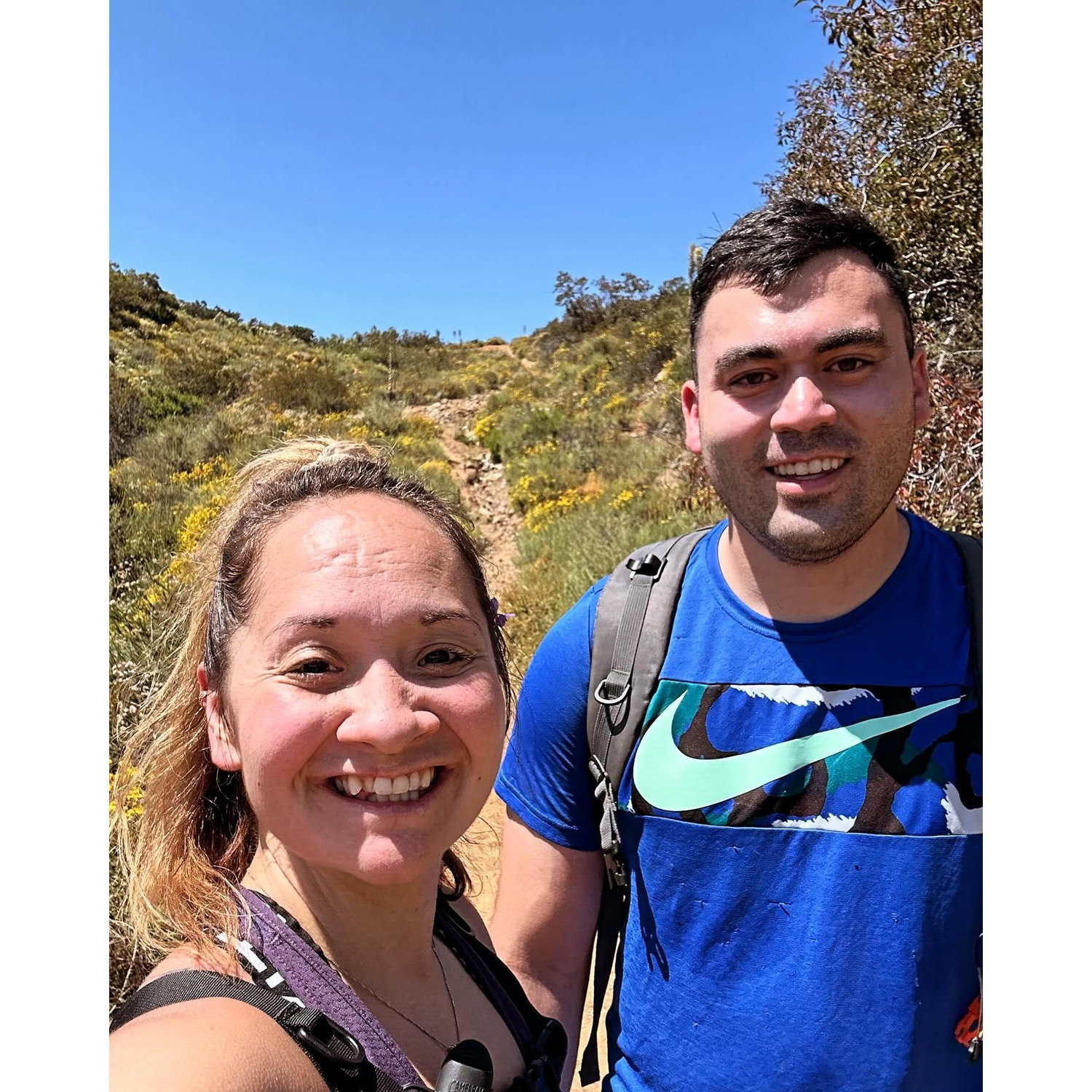 One of the many hikes in San Diego together