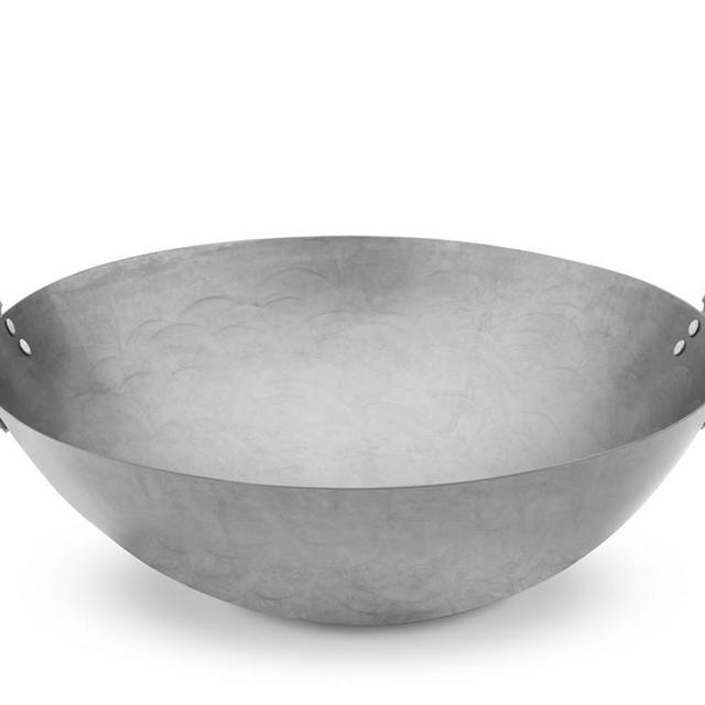 Hammered Flat-Bottom Wok, 14"
