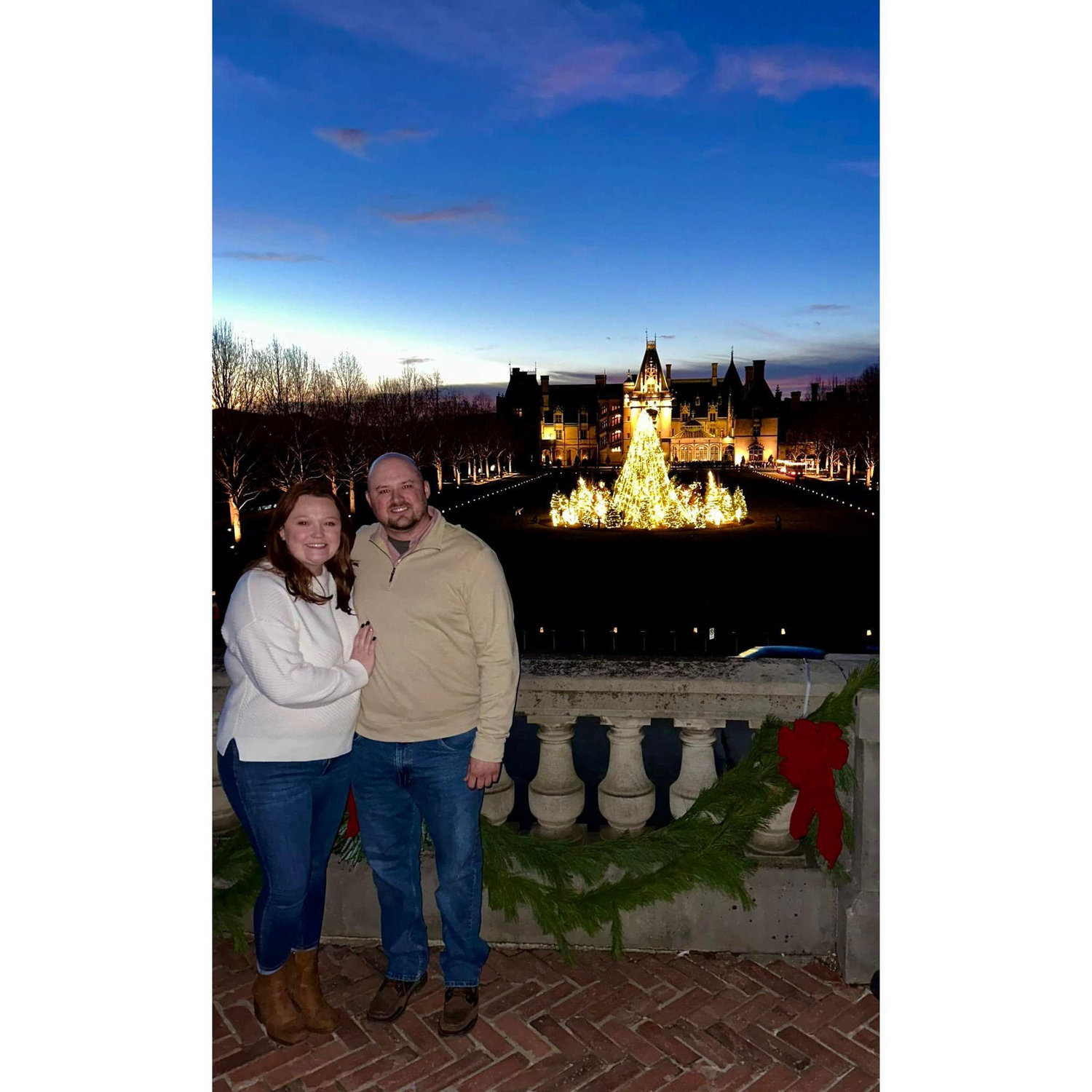 December 2023 - Right after this photo, James proposed!!!