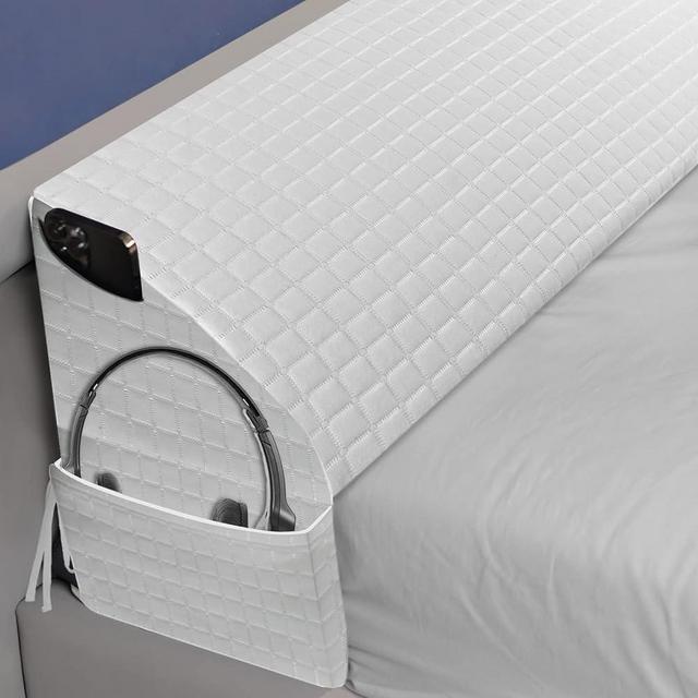 SAHEYER King(76"x 10"x 6") Bed Wedge Pillow/Bed Wedge Mattress Filler/Bed Headboard Pillow Wedge, Close Gap (0-6") Between Your Headboard and Mattress or Bed Without Headboard(White)