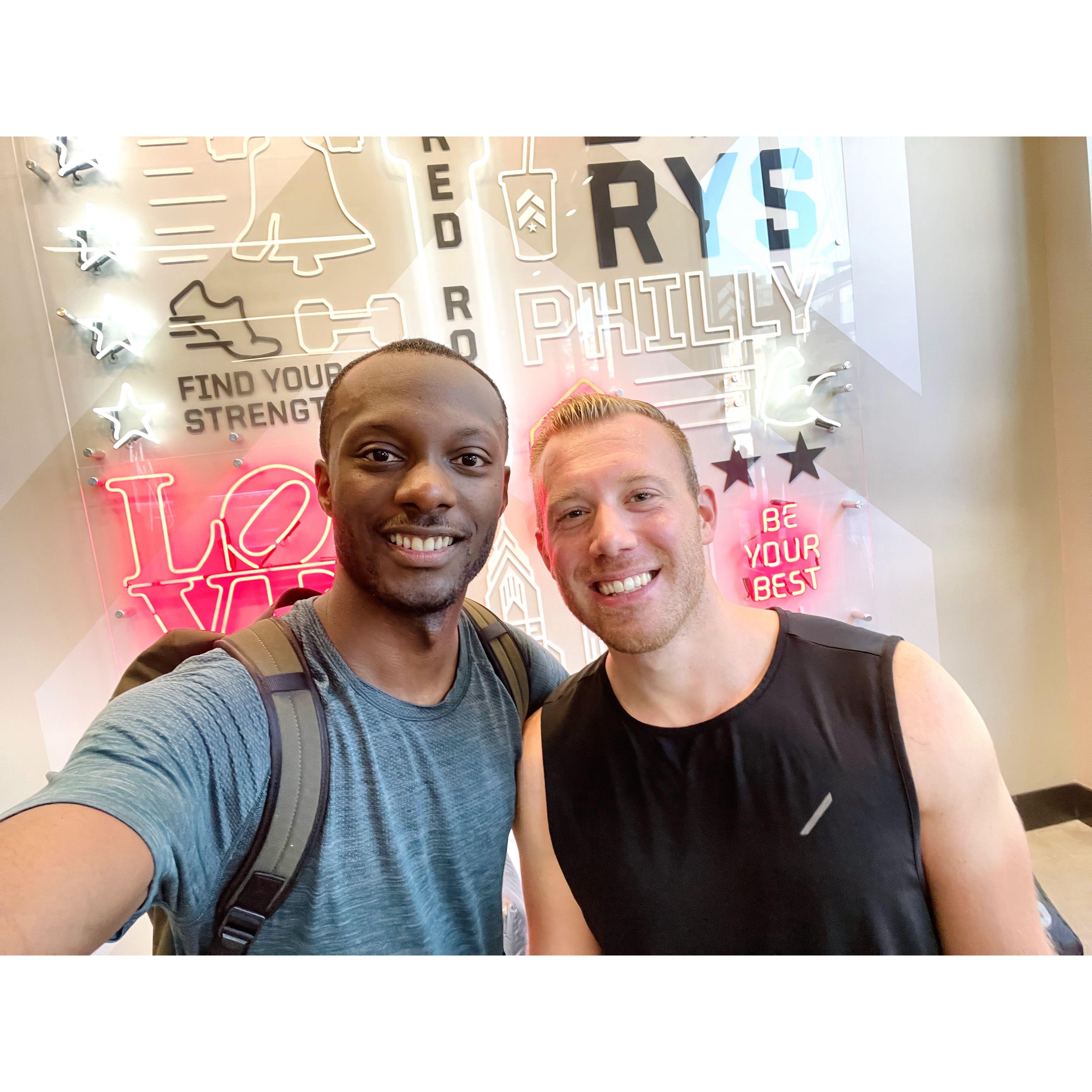 The first of many 7am red room workouts!