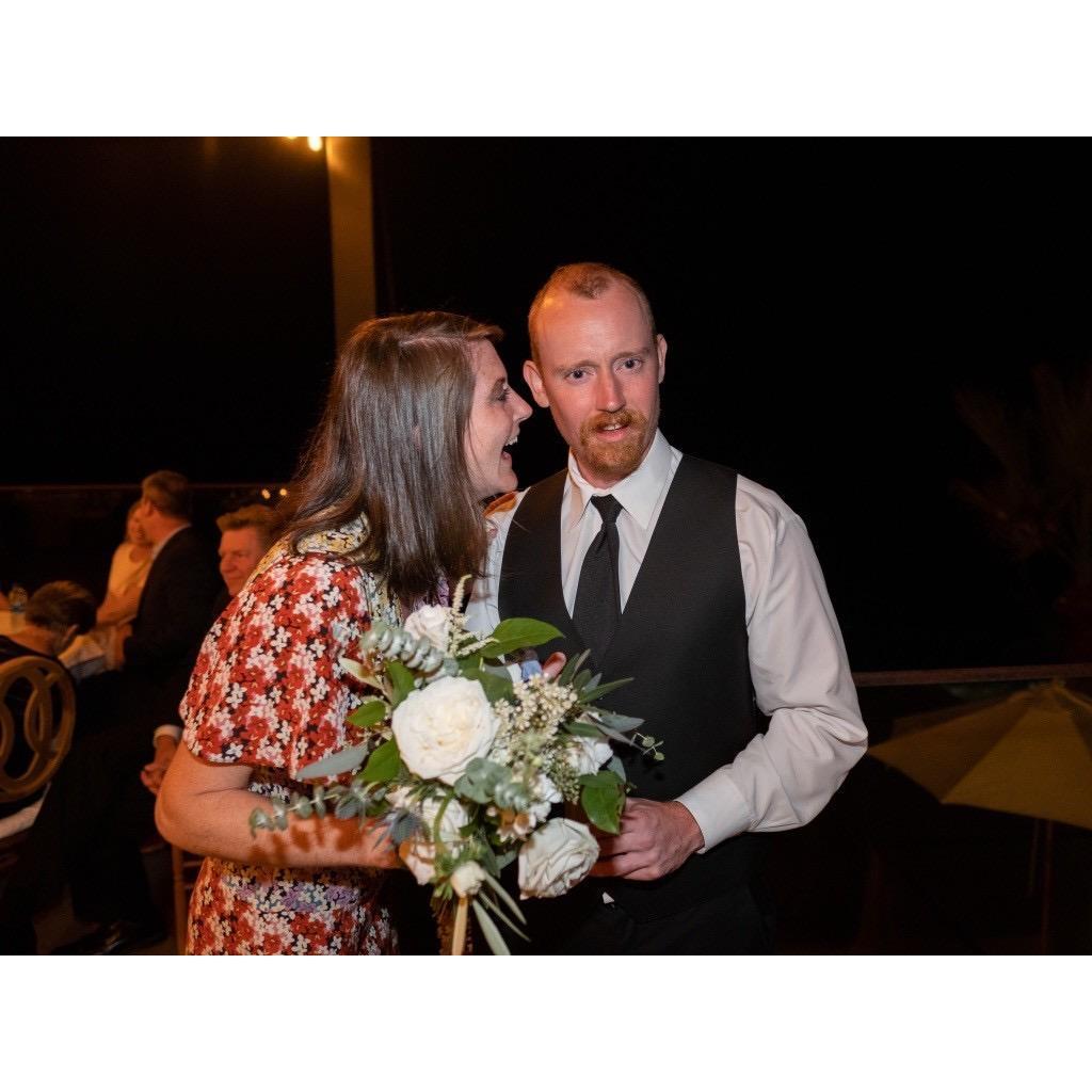 That moment at Casey and Allison's wedding in 2020 when i caught the bouquet!