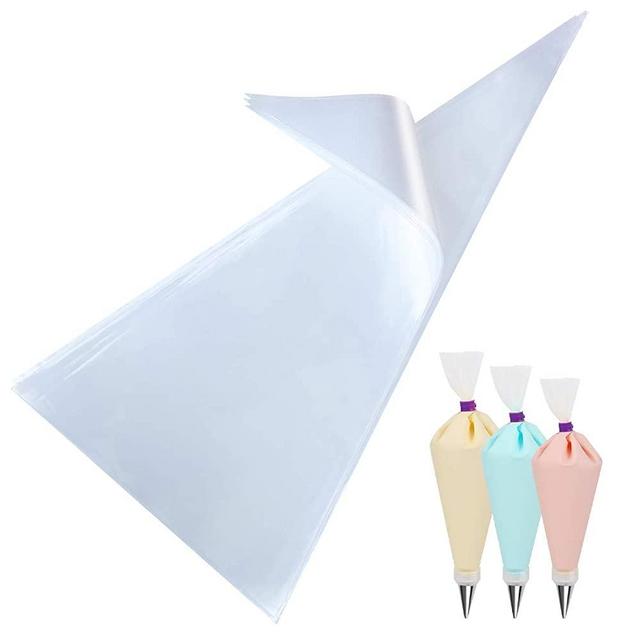 Disposable Piping Bags - 100 Pcs,16 Inch [Extra Thick] Pastry Piping Bags, Disposable Icing Piping Bags, Non-Slip, for Cupcake, Cake Decorating Frosting
