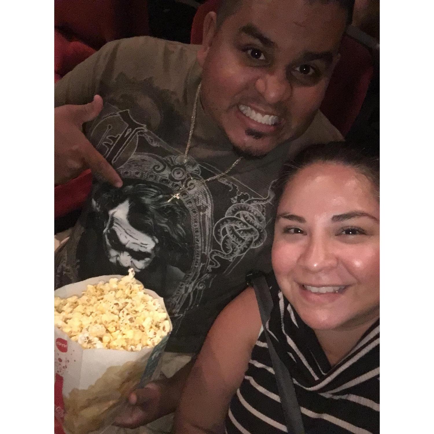 Just a casual movie date with lots of popcorn