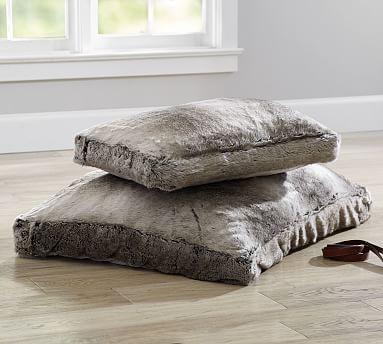 Grey Ombre Faux Fur Pet Bed