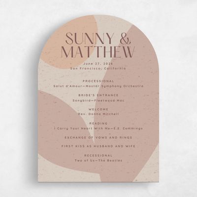 Brown Arch Wedding Program - Rafina