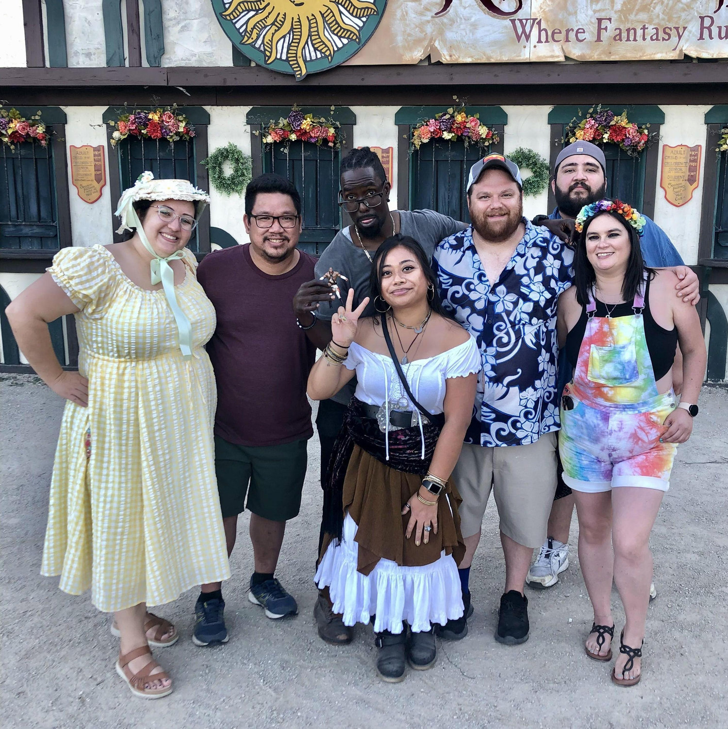 Some of our favorite people at the Renaissance Faire, to get turkey legs, duh!
