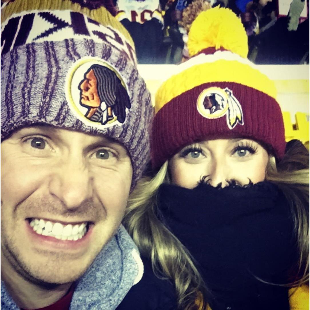 Dave has me in Redskins gear? It must be love.