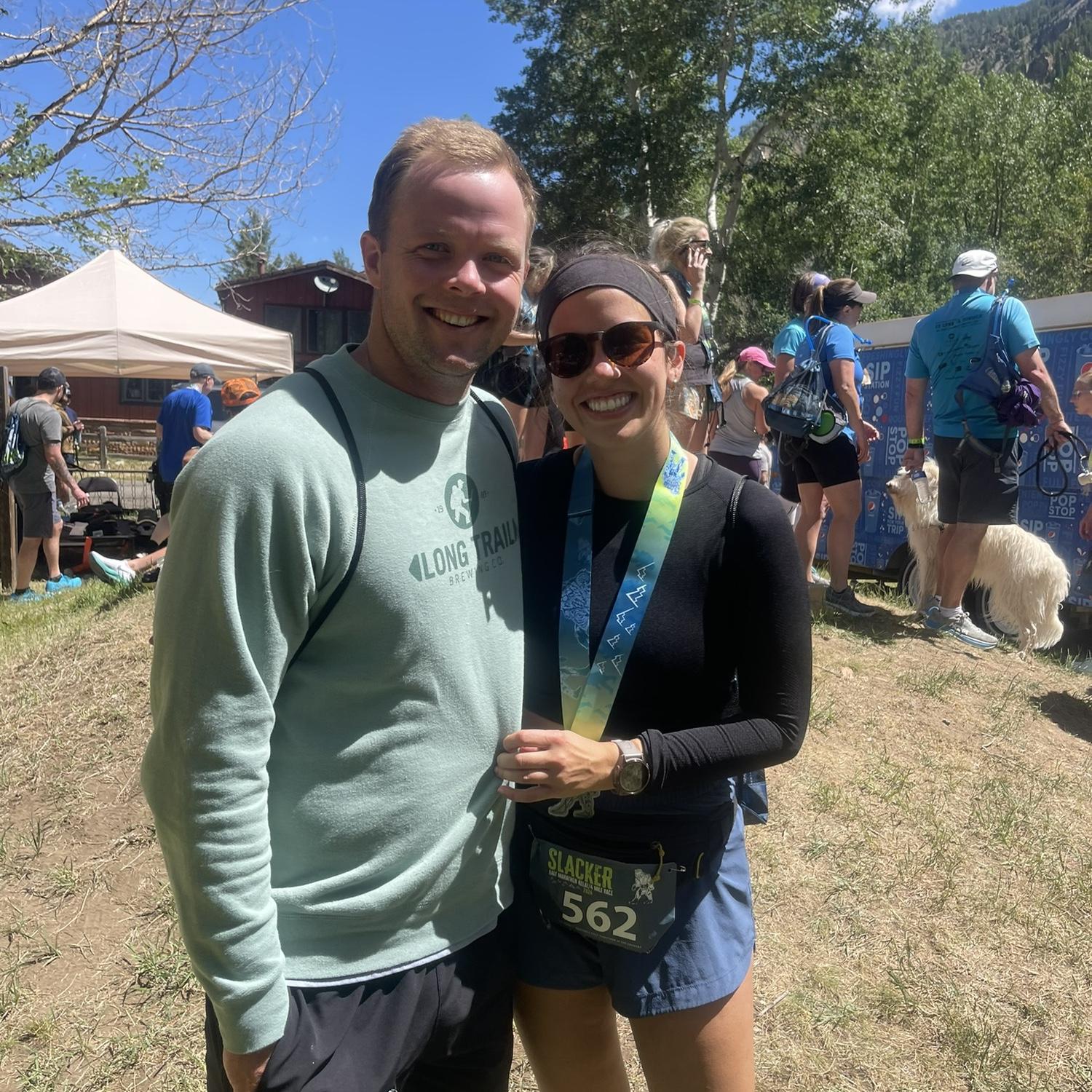 Our first race together, the Slacker Half Marathon in June 2024!