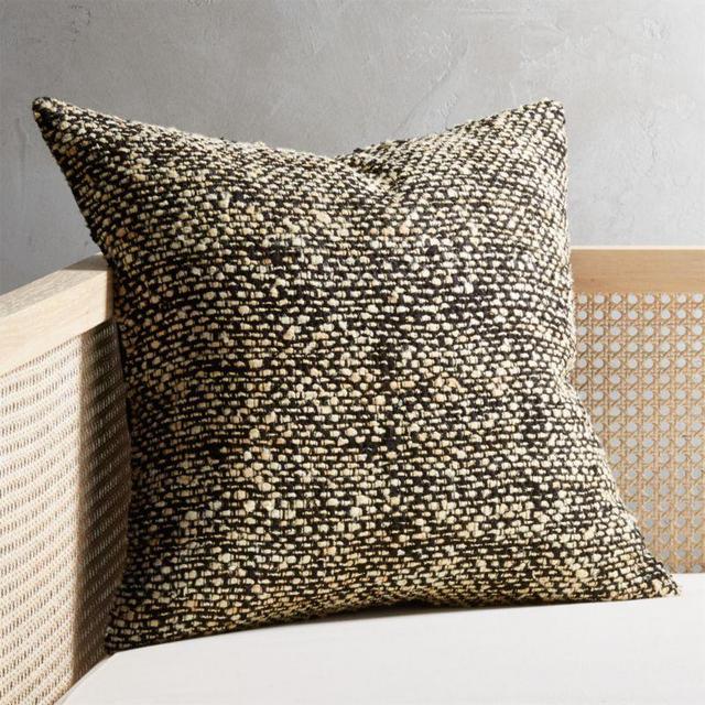 20" Cozie Black and Natural Pillow