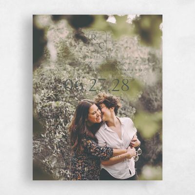 Dark Seaweed, Green Wedding Save the Date - Altair Photo