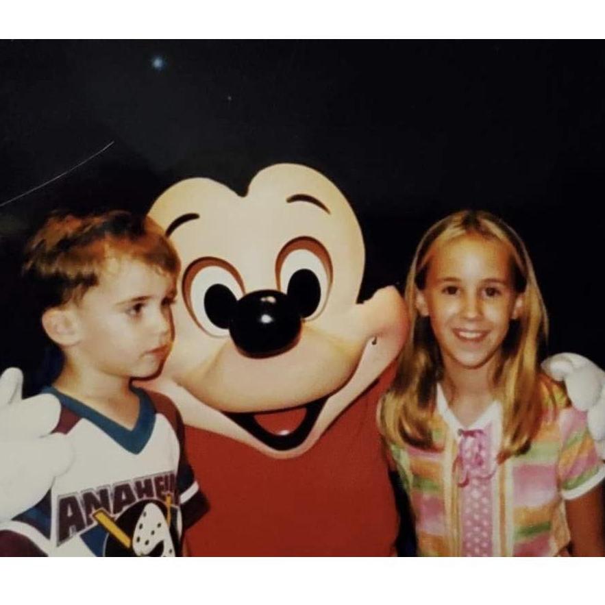 Mark and his sister, Brittany (1999)