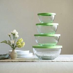 Baker's Basics 4-Piece Mixing Bowl Set with Lids