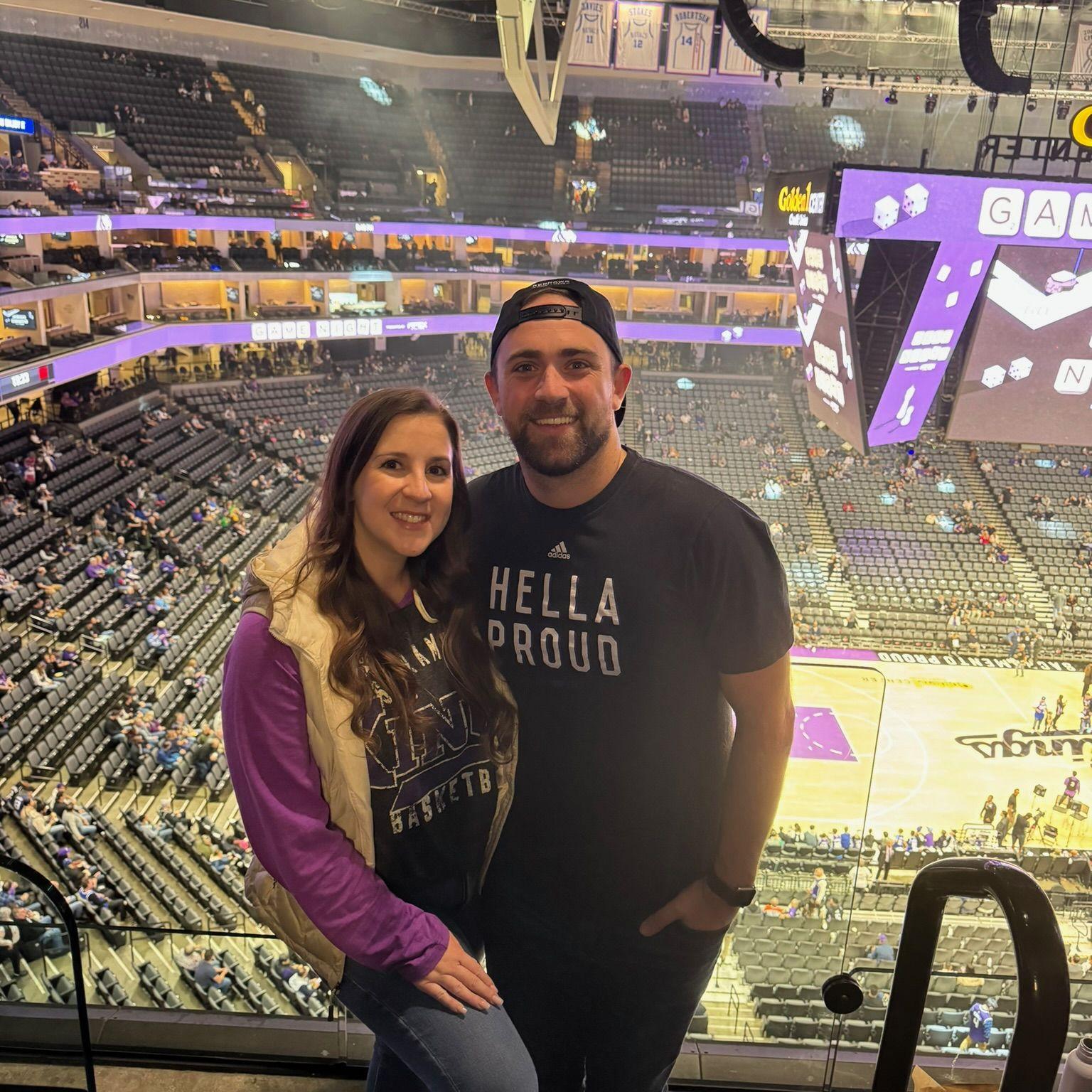 Our first Kings game together #lightthebeam