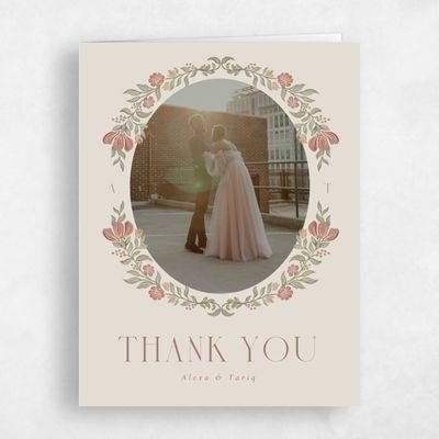 Classic Greige, Brown Wedding Thank You - Mirelia Photo